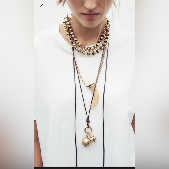 No longer available Zara 3 pack horn chain necklace - Picture 1 of 3